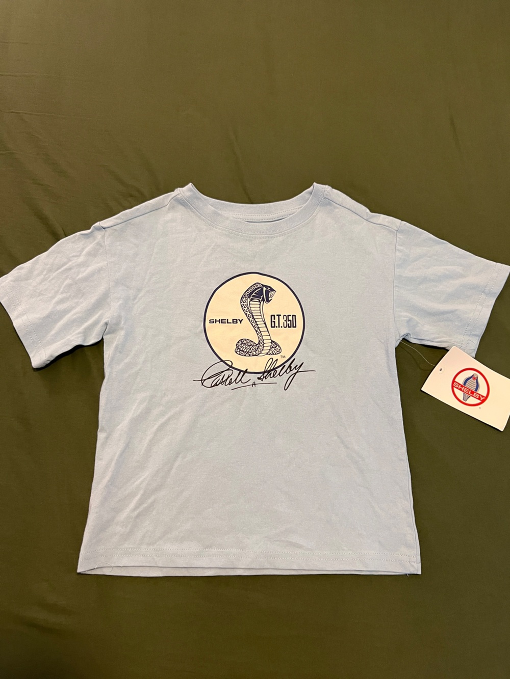 Selby Light Blue Cobra Short Sleeve Tee Boy’s Size 4/5